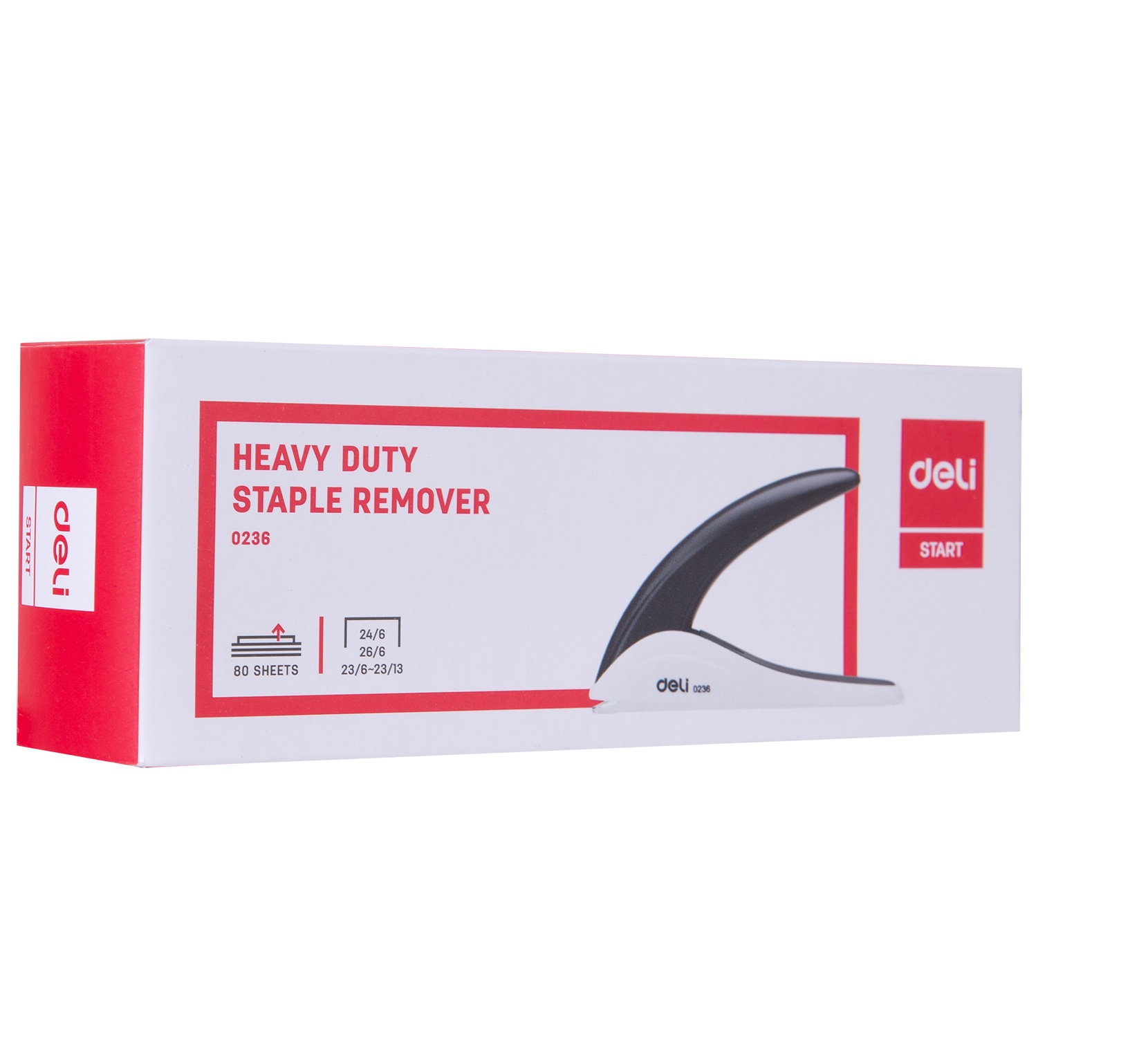 DELI E0236 H/DUTY STAPLE REMOVER 80 SHTS ASST