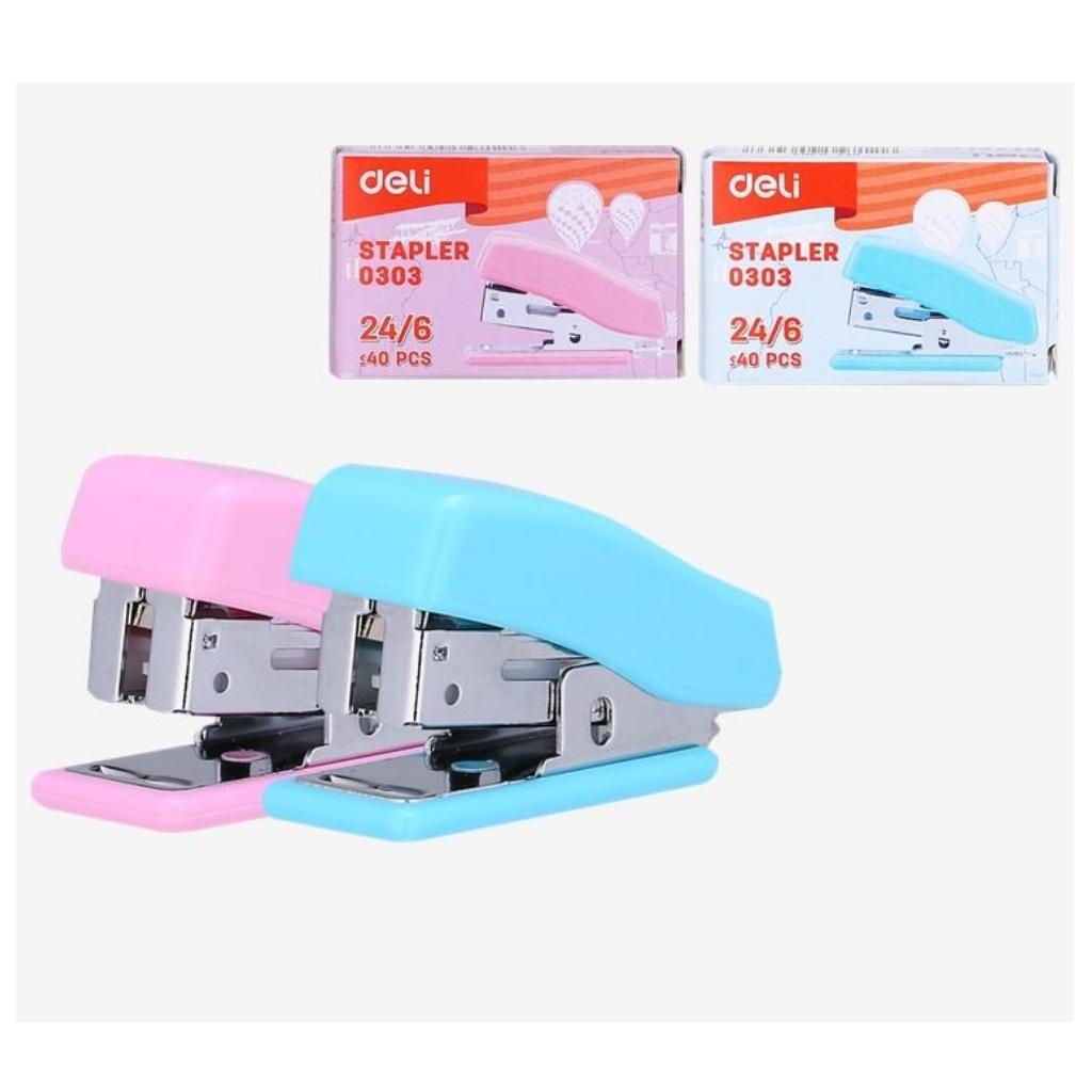 DELI E0303 MINI STAPLER WITH REMOVER