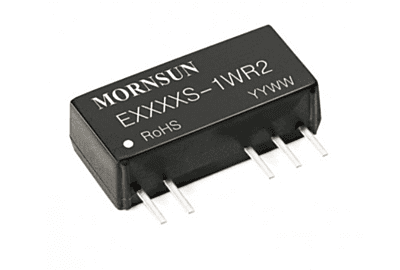 Mornsun Power Supply E0515S-1WR3 : 1W, 5Vdc to Dual 15Vdc - Isolated DC-DC Converter