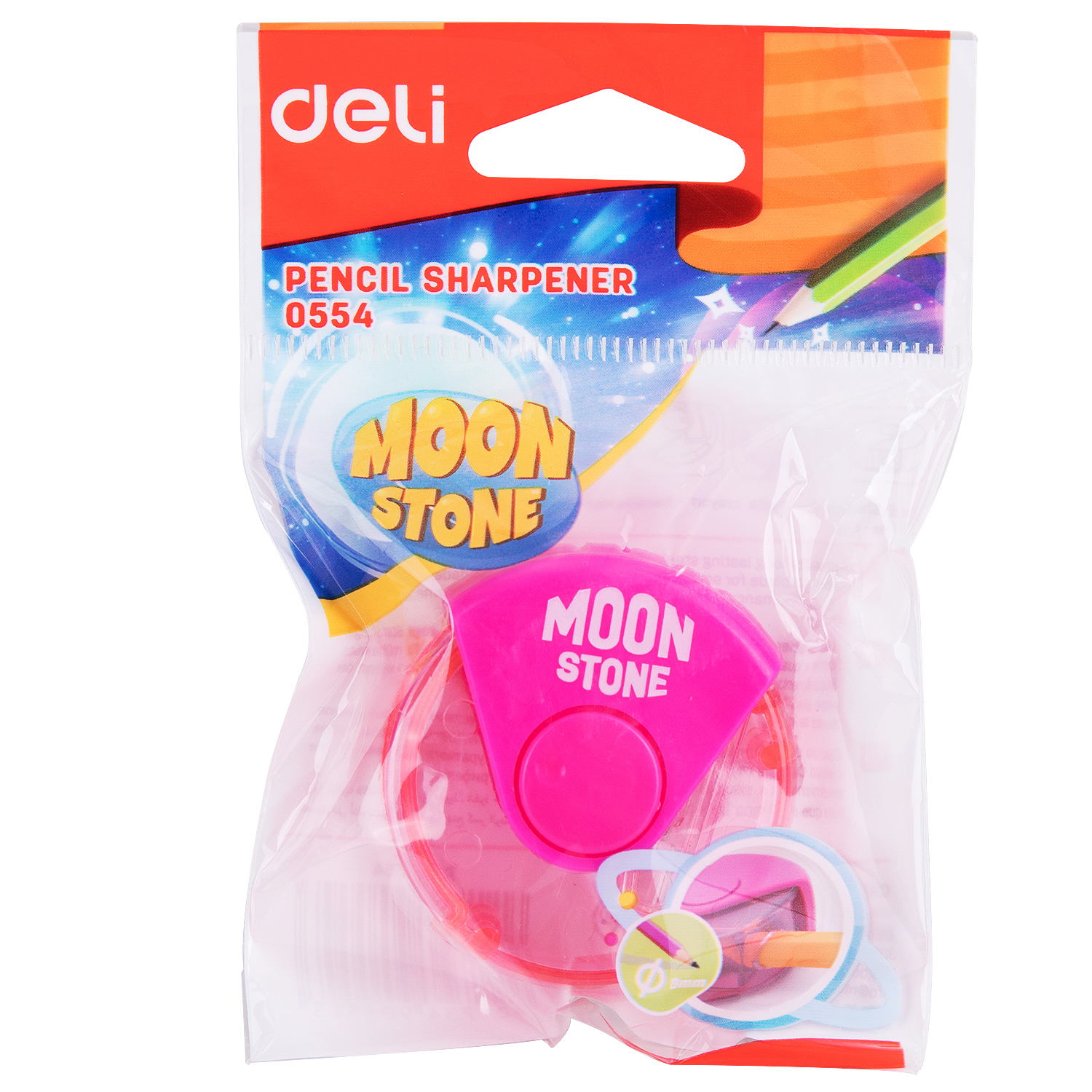 DELI E0554 PLASTIC SHARPENER W/CANISTER