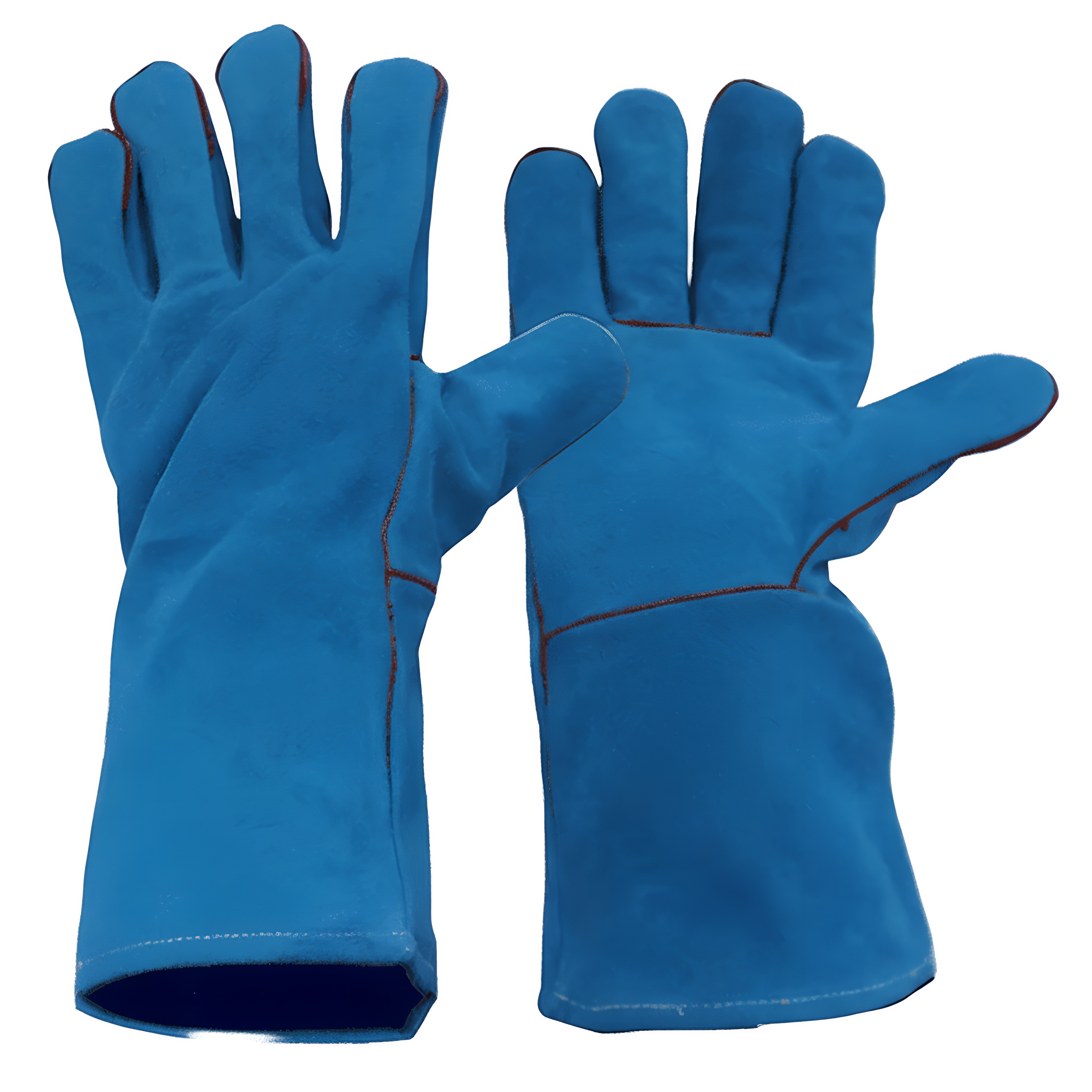 14" Welding Leather Gloves – Fireproof, Cut-Resistant, Heat Insulation – Industrial Safety Work Gloves