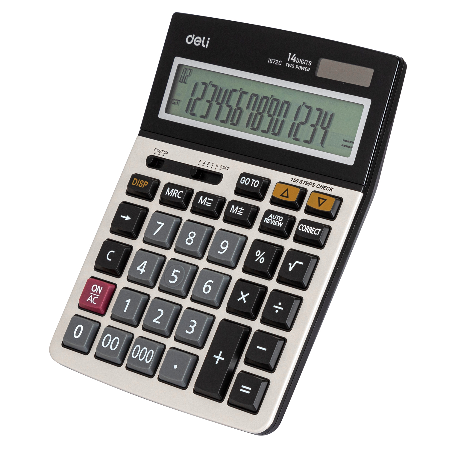 DELI 1672C DESKTOP CALC 14DGT 150STEPS