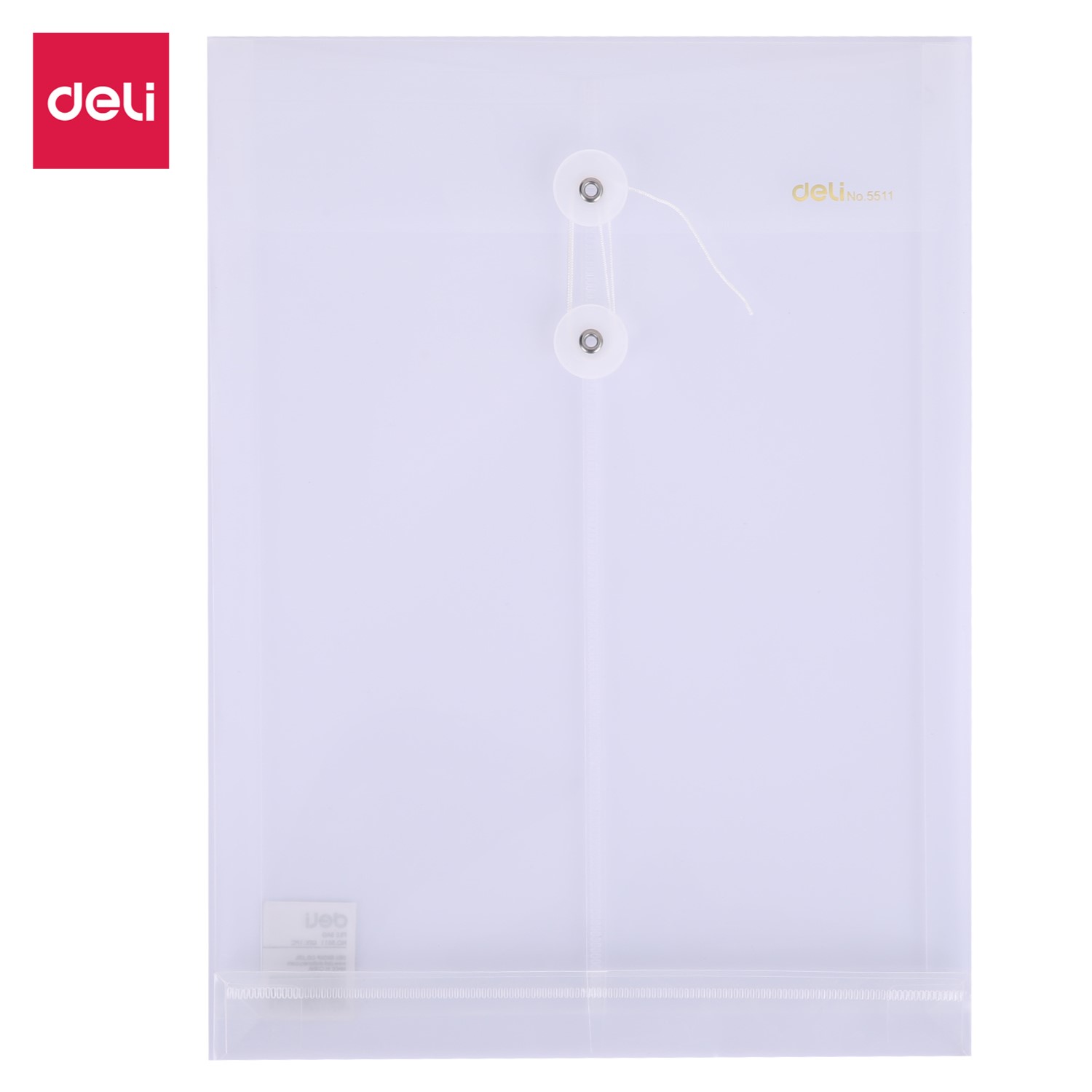 DELI E5511 A4 FILE BAG WITH STRING CLOSURE - CLEAR