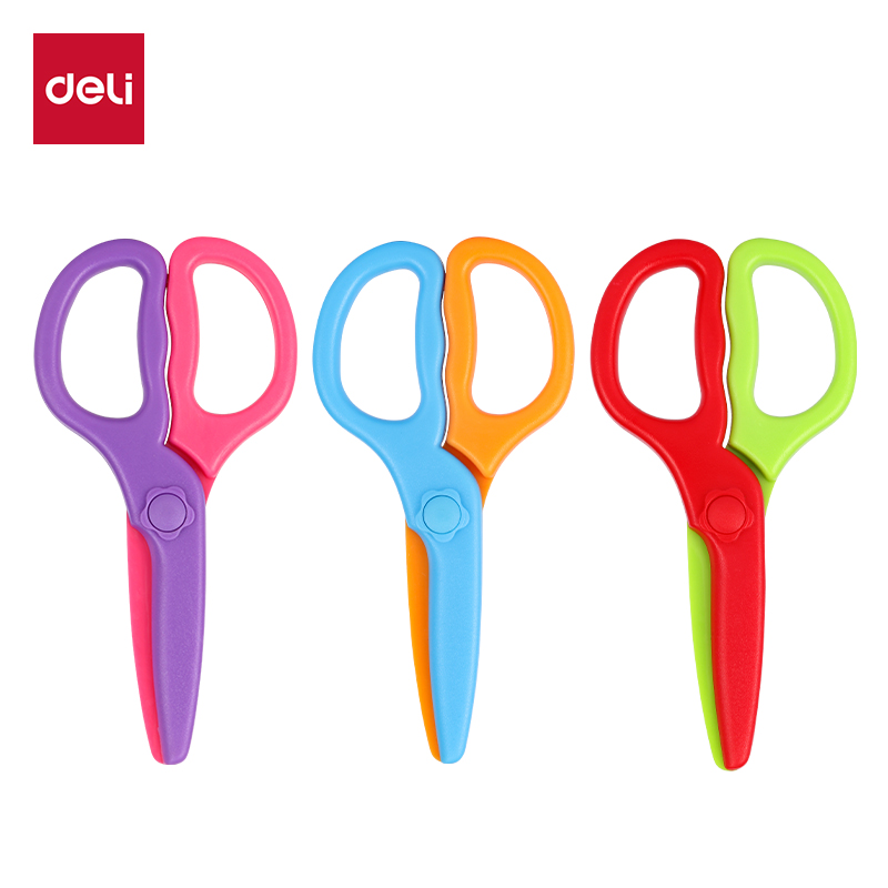 DELI E6067 SCHOOL SCISSORS WITH PVC BLADES 4.8" 120MM