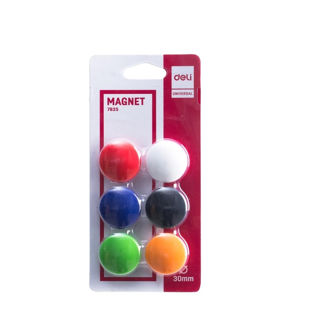 DELI E7825 MAGNETS 30MM ASST CARD/6s