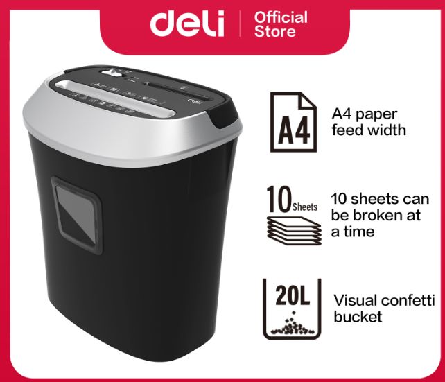 DELI E9948 CROSS-CUT PAPER SHREDDER