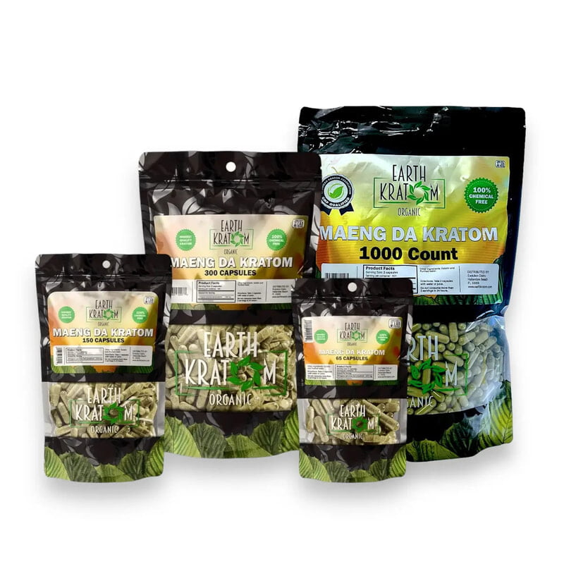 EARTH KRATOM CAPSULES 65CT/150CT/300CT/1000CT