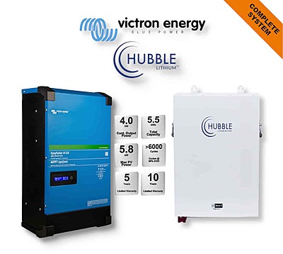 5.0 kW VICTRON EasySolar - HUBBLE Combo, c/w 5.5 kWh Lithium Battery