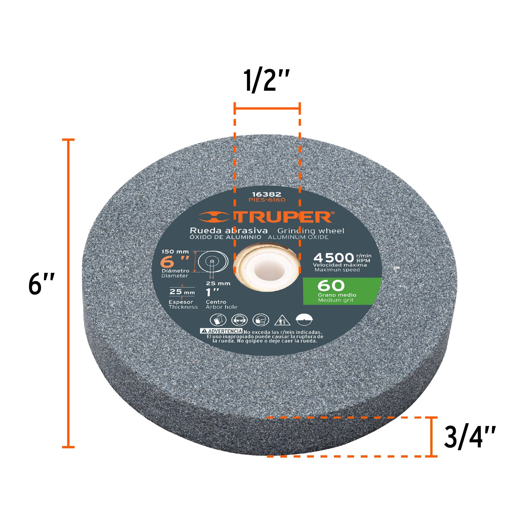 Esmeril de banco de 6' de 1/2 Hp - EBA-6 / 12785