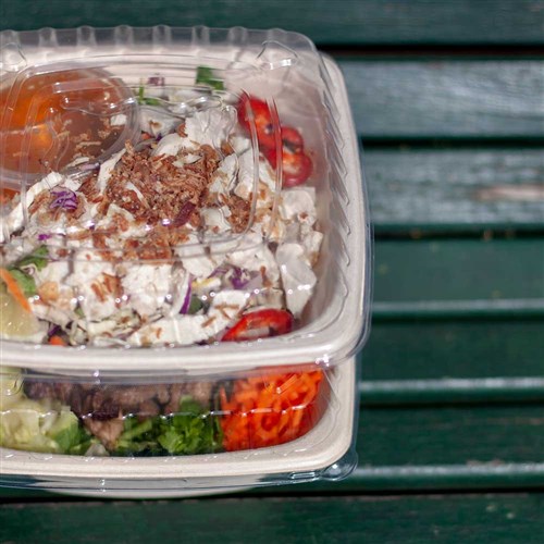 Lid To Suit 16-42 oz Square Bowl Clear 16-42 oz Pack 25