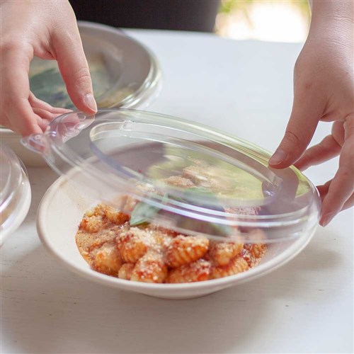 Lid Round PET To Suit Natural Fibre Round Bowl 24-40 Oz Ctn 500