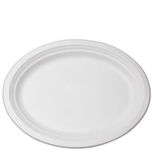 Plate Oval Natural Fibre Natural 12.5 x 10 Inch Ctn 500