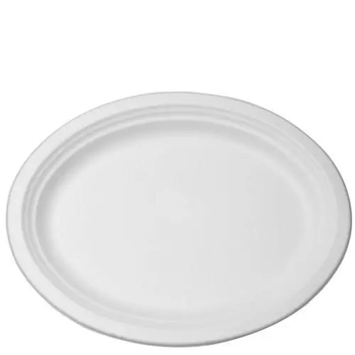 Plate Oval Natural Fibre Natural 12.5 x 10 Inch Ctn 500