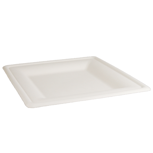 Plate Square Natural Fibre Natural 260mm Ctn 500