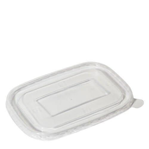Rectangular Container Lid PP For Paperboard 500-1000ml Clear (Hot & Cold Food) Pack 50