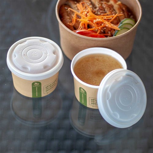 Lid Cpla To Suit Soup Bowl 12/16/24Oz Opaque 119mm Pack 50