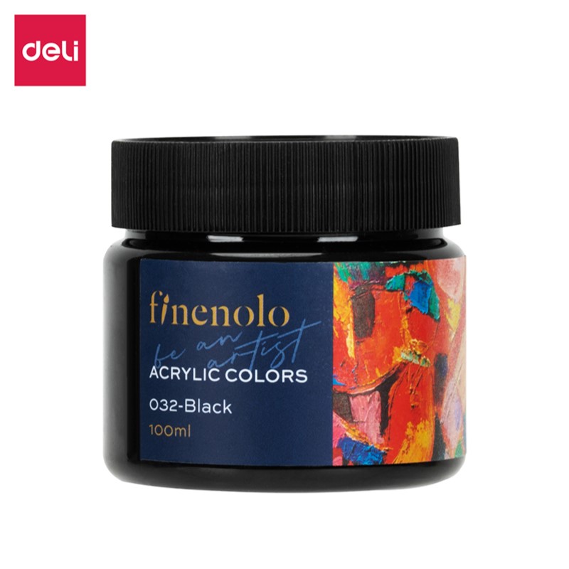DELI EC17-BK ACRYLIC COLORS 100ML BLACK