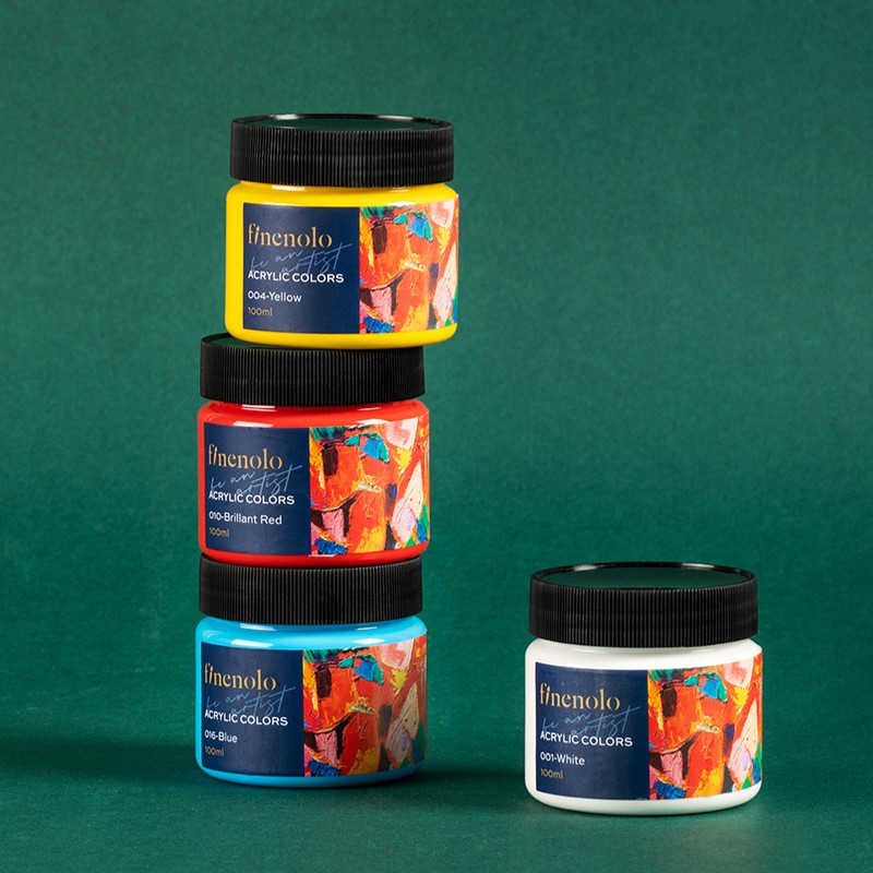 DELI EC17-BE ACRYLIC COLORS 100ML BRILLIANT RED