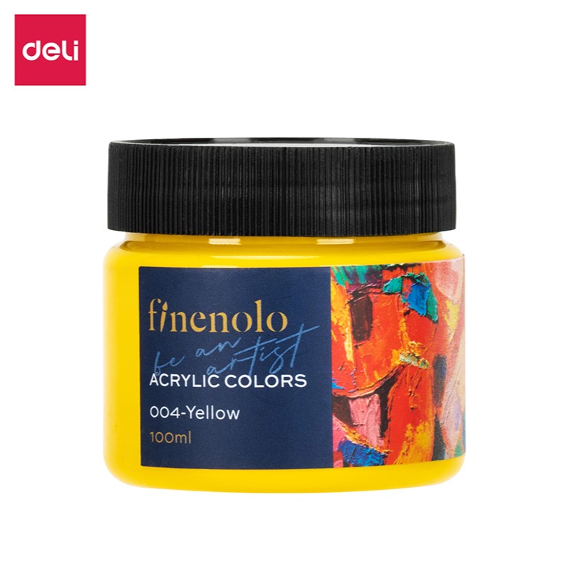 DELI EC17-YL ACRYLIC COLORS 100ML YELLOW