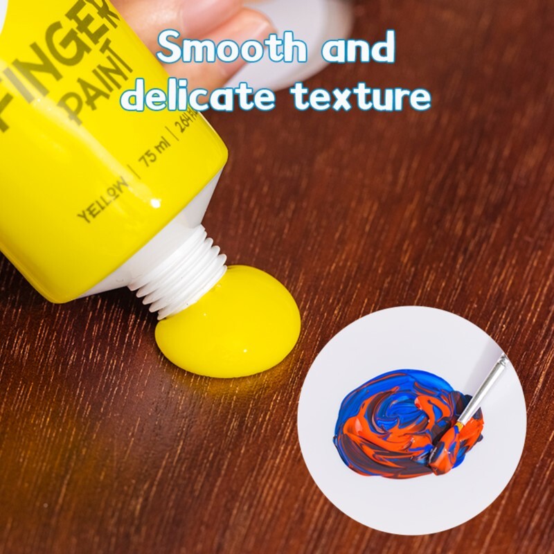 DELI C23-6 FINGER PAINT 75ML x 6 COLOURS