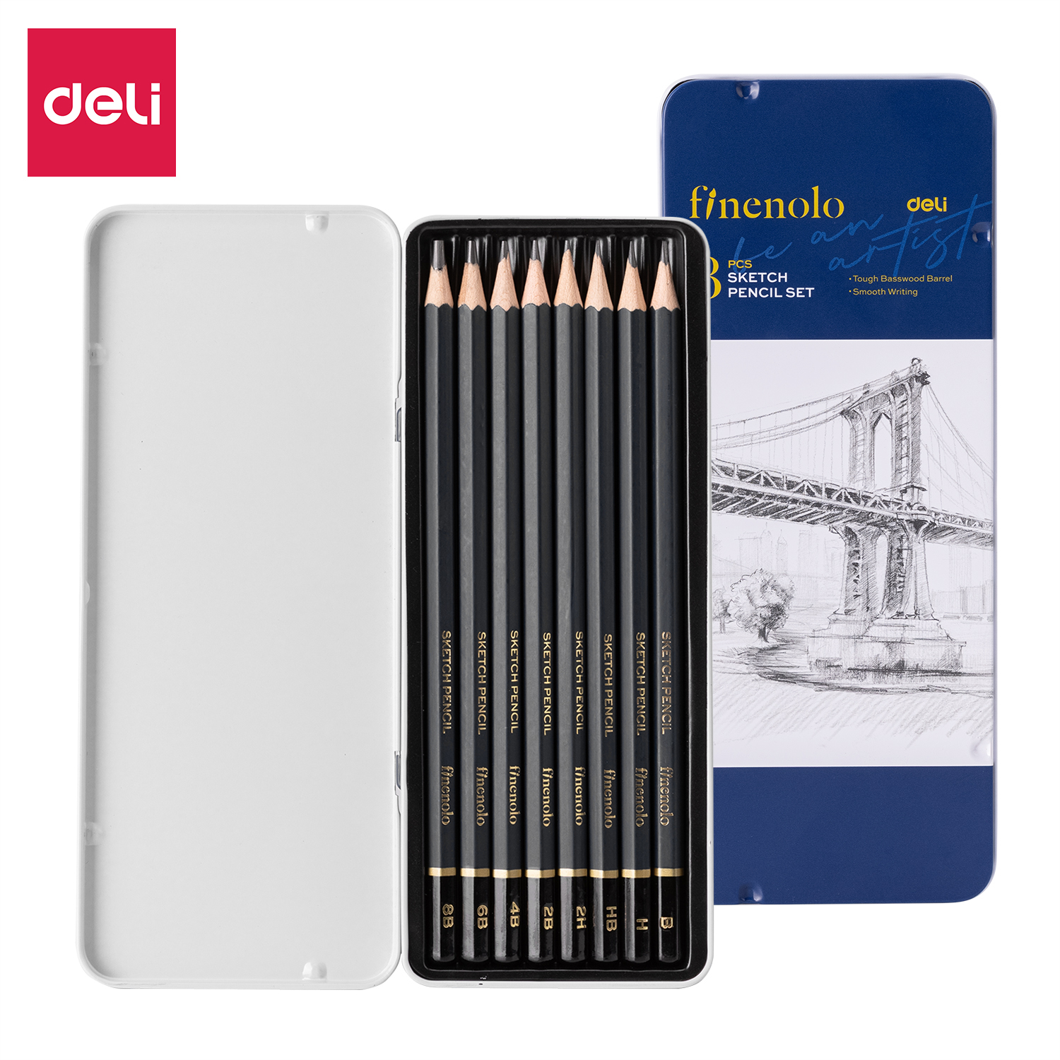 DELI EC26 FINENOLO SKETCH PENCIL SET OF 8PCS
