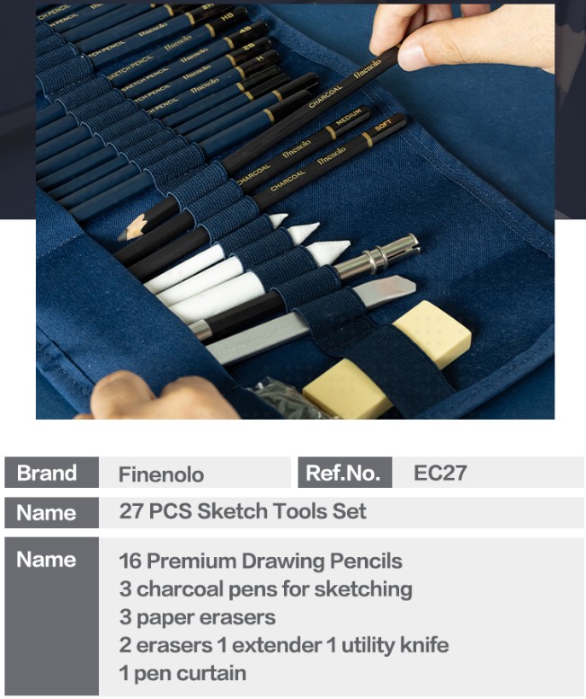 DELI EC27 FINENOLO SKETCH PENCIL SET OF 27PCS