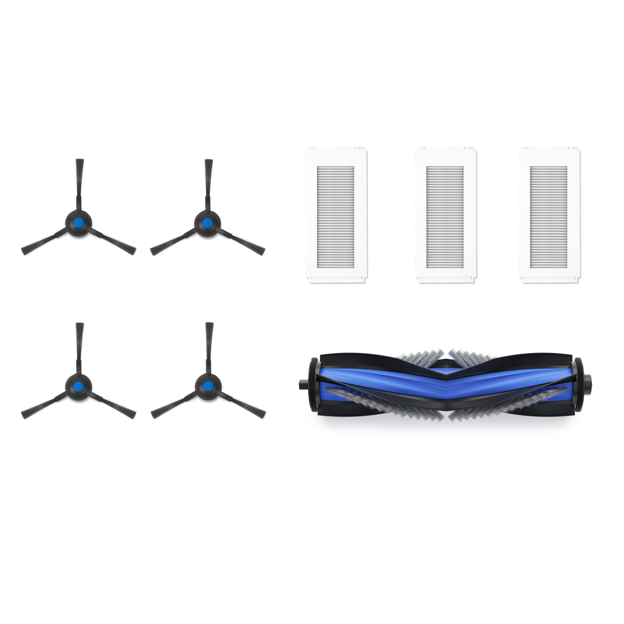 Ecovacs DEEBOT N30 PRO OMNI/N30 OMNI/N20e PLUS/N20e Buddy Kit - 4 Side Brushes, 1 Main Brush, 3 Filters