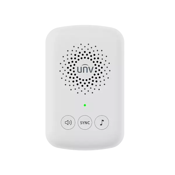 UNV  Simple installation, plug and play.
 5-level volume adjustment, 3 ringtones available.
 Supports connection to doorbell through Sub-1 GHz. ED-R1 Doorbel