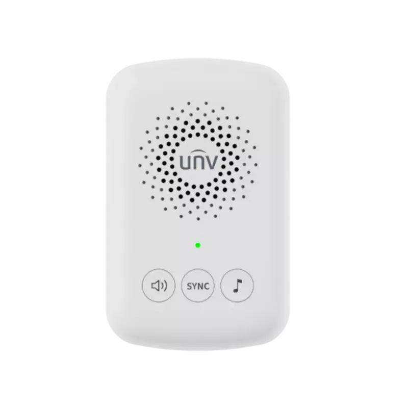UNV  Simple installation, plug and play.
 5-level volume adjustment, 3 ringtones available.
 Supports connection to doorbell through Sub-1 GHz. ED-R1 Doorbel