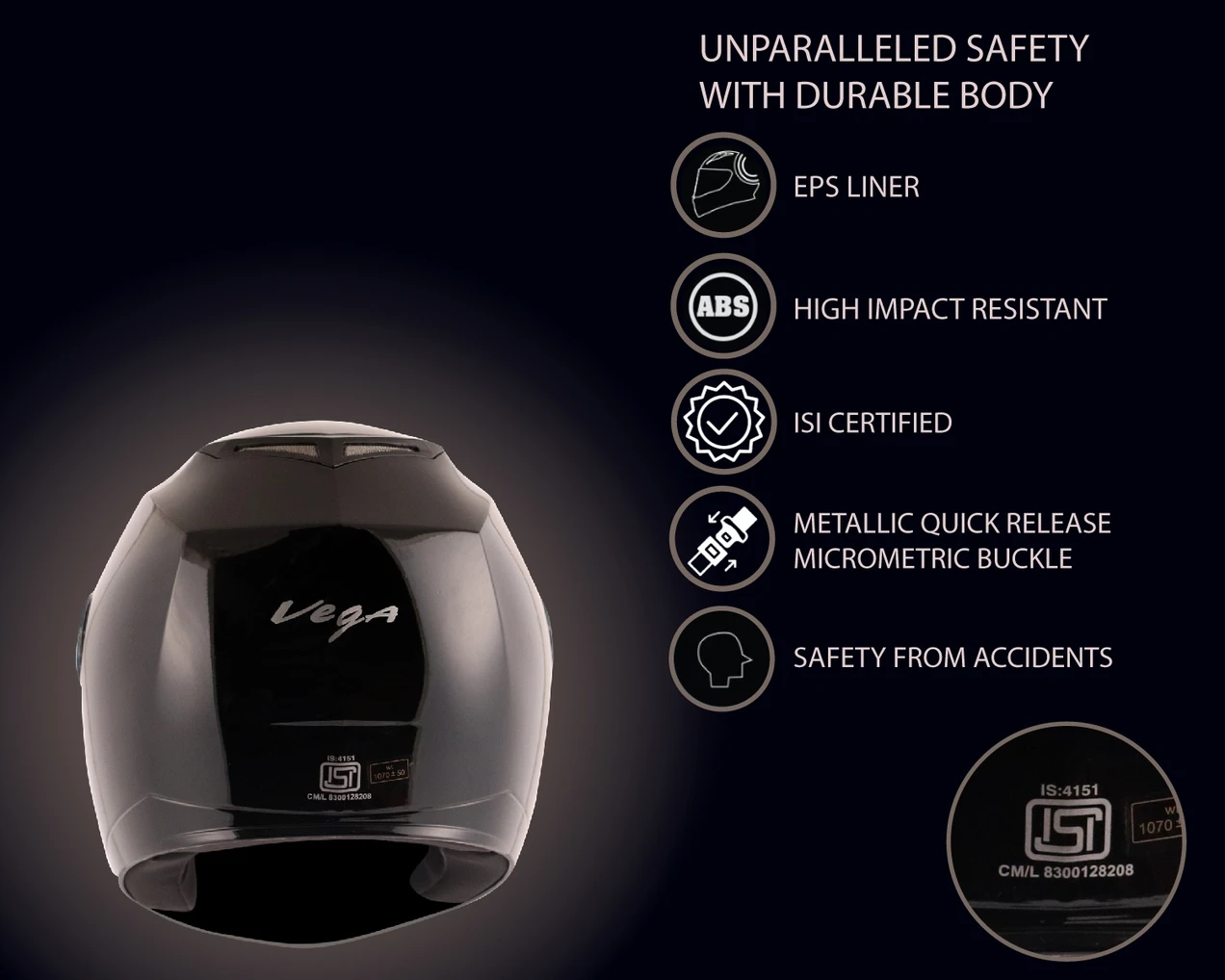 VEGA EDGE DX BLACK C/V (L)