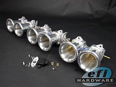 EFI Hardware E-Series 6cyl DCOE throttle block kit including TPS and Ram Tubes 45mm or 50mm