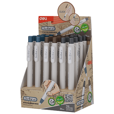 DELI EH01800 Scribe Eraser(ASST) - ASST.