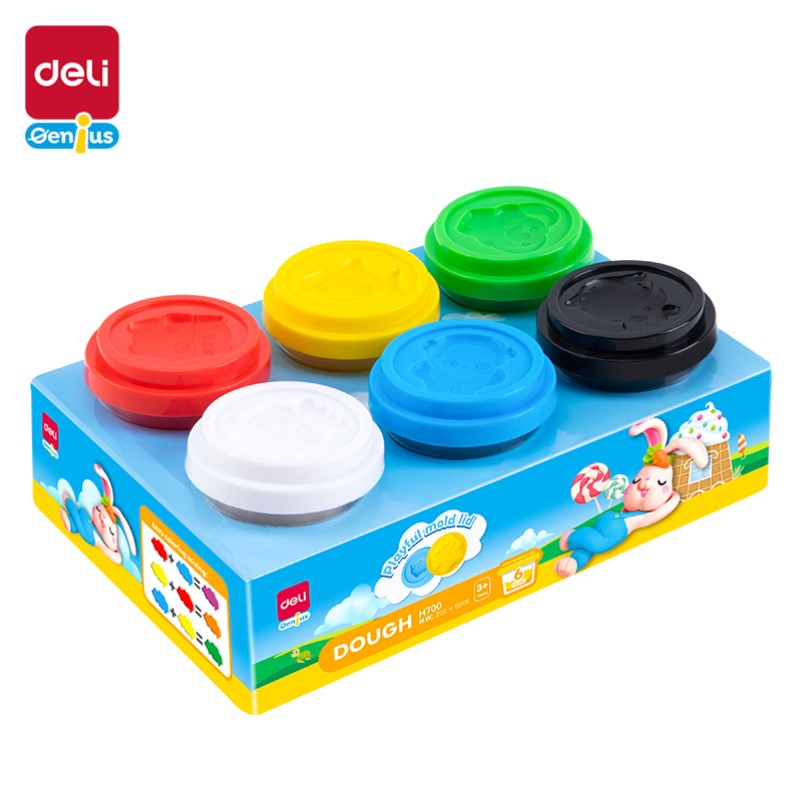 DELI EH700 PLASTICINE DOUGHT-IT 6 COLORS