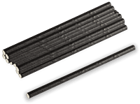 Paper Straw Blk (7.5") Eco-Island 10/400