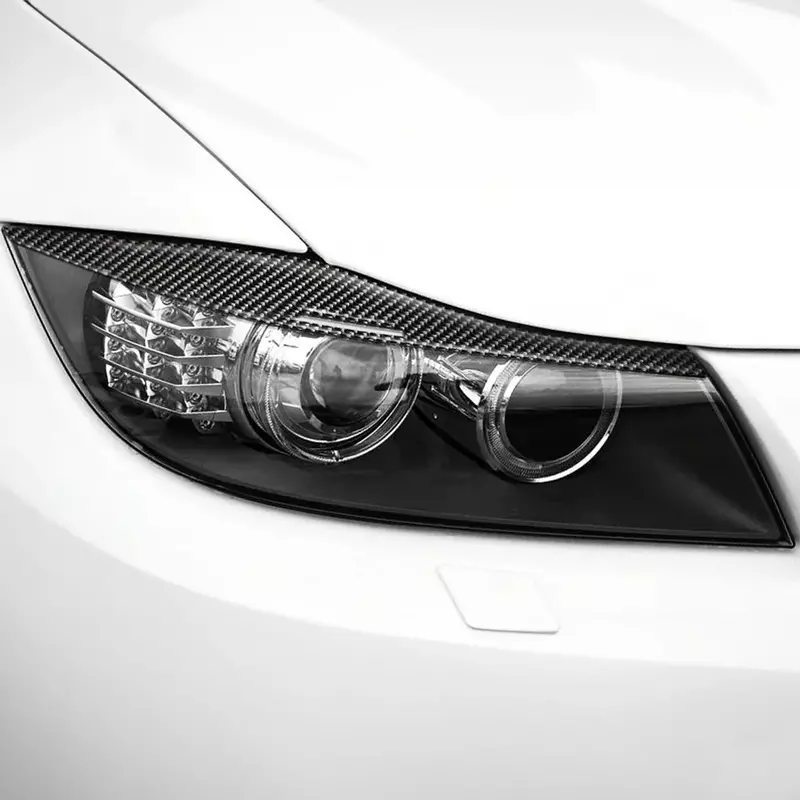 Carbon Fiber Headlight Eyebrows for BMW E90/E91 3 Series (2006–2012)