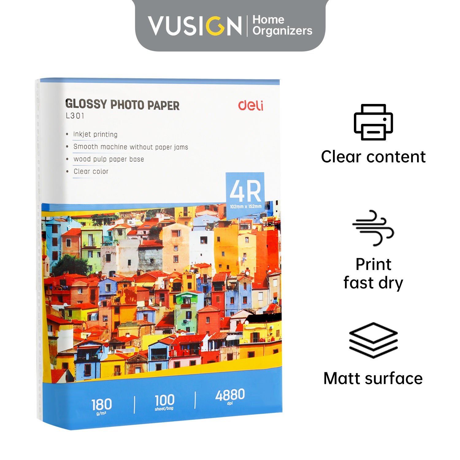 DELI EL301 INKJET PHOTO PAPER 180G