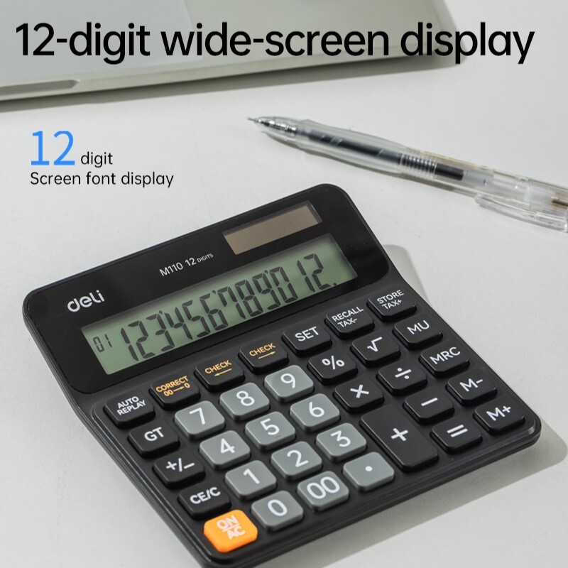 DELI SMART EM110 120-CHECK TAX CALCULATOR 12-DIGIT
