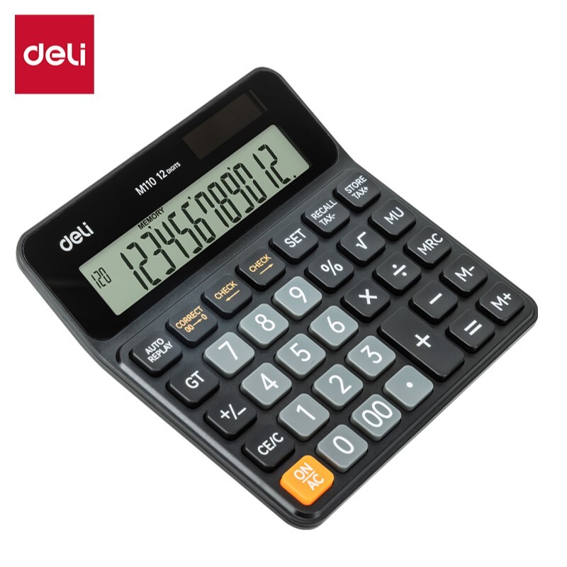 DELI SMART EM110 120-CHECK TAX CALCULATOR 12-DIGIT