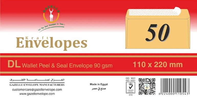 ENVELOPES DL MANILLA BANKER P&S GAZELLE