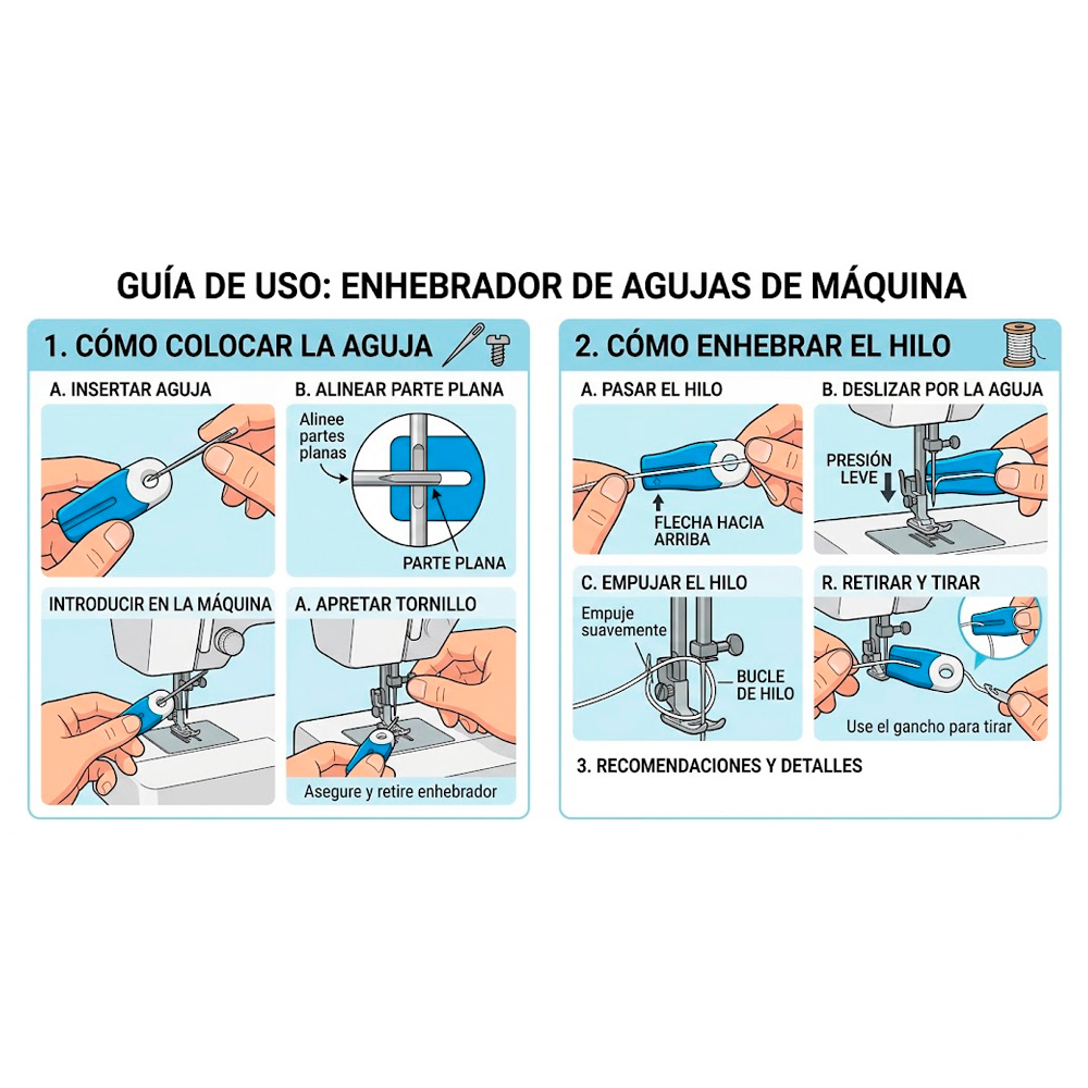 Enhebrador Automático Para Maquina Unidad
