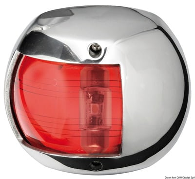 Compact 112.5° red led navigation light