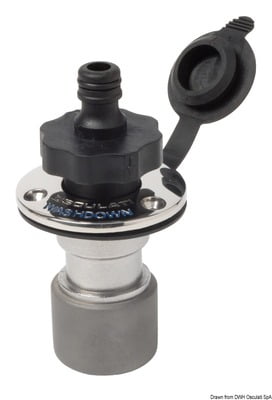 Bayonet flush fitting f. washdown sloped straight