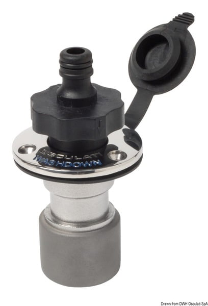 Bayonet flush fitting f. washdown sloped straight