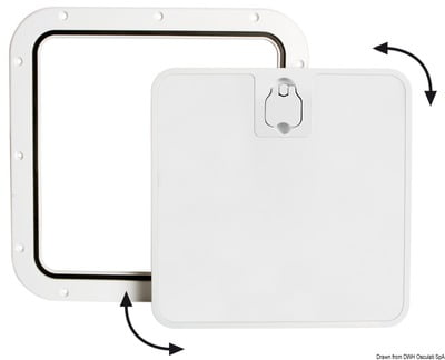 White inspection hatch removable lid 375 x 375mm