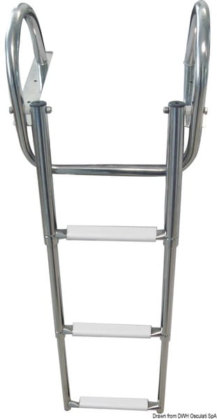 4-step (white) telescopic ladder w/handles 4-step (white) telescopic ladder w/handles