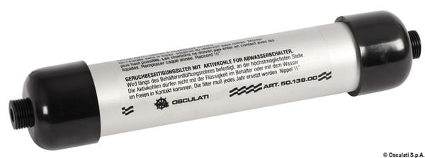 Deodorsan carbon filter for black water vents