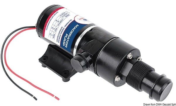 Self-priming macerator 12 V 45 l/min