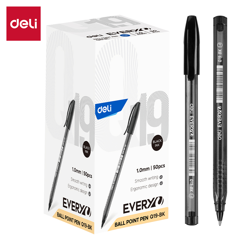 DELI Q19 TRANSLUSCENT BIROS 1.0MM - BLACK