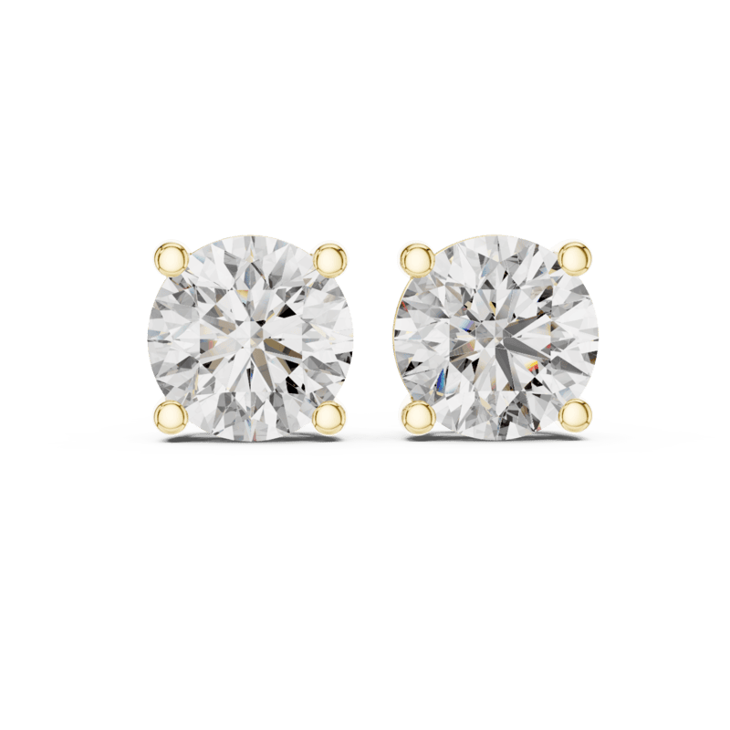 1ct Round Solitaire Diamond EStuds