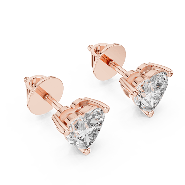 2Ct total Wt Heart Earstuds